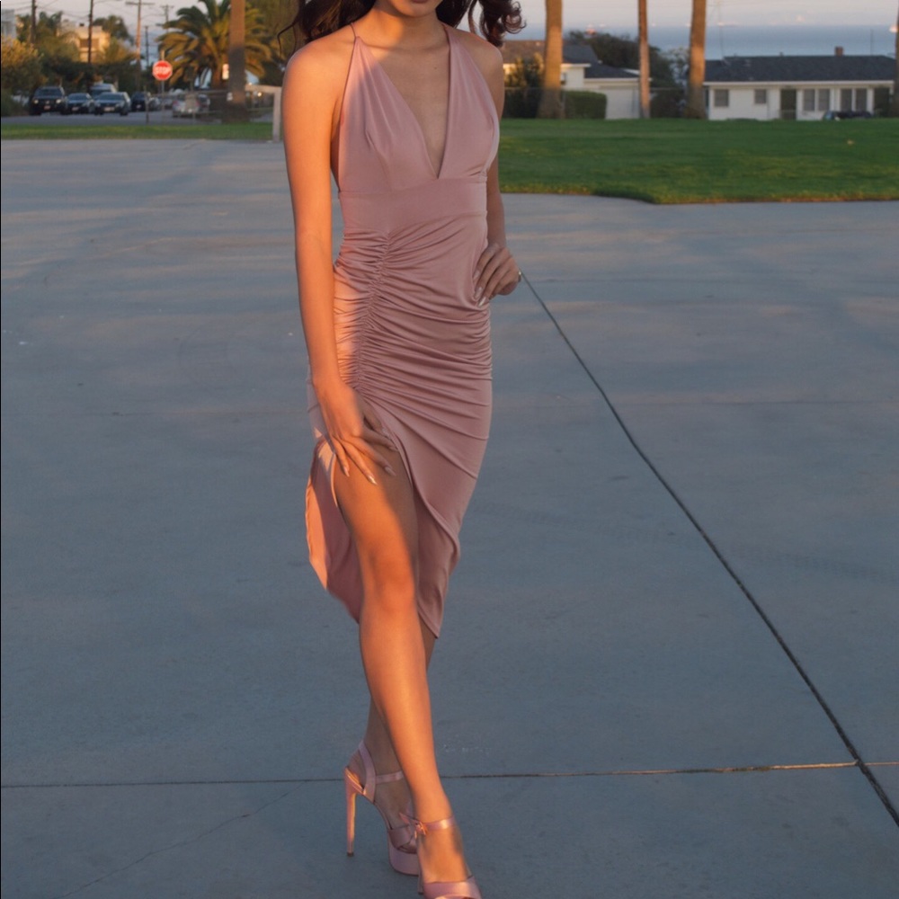 Pink Silk Dress